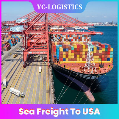 ประตูสู่ประตู DDP Sea Freight ไปยังสหรัฐอเมริกา 28 ถึง 35 วันผู้ส่งสินค้าระหว่างประเทศ