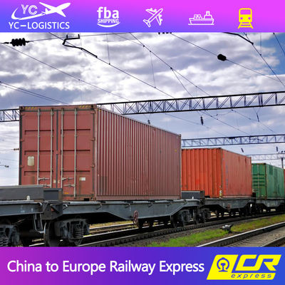 รถไฟจัดส่ง FBA Freight Forwarder จากจีนไปยังเยอรมนีฝรั่งเศส